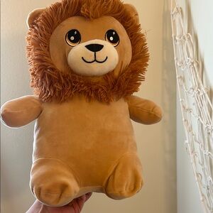 Brown Stuffed Lion with Fluffy Mane